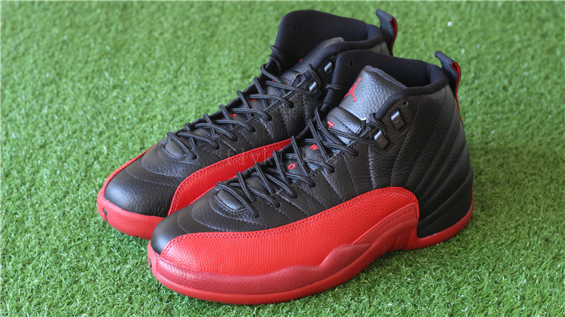 Air Jordan 12 Black Varsity Red Flu Game